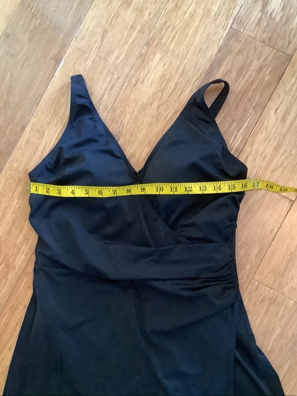 Denim&Co Black One-Piece Swimdress - Picture 5 of 9